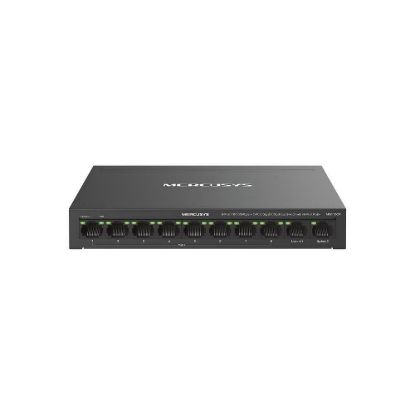 Obrázek MERCUSYS switch MS110CP (8 x 100Mb/ s, 2xGbE, 8xPoE+, 65 W, fanless)