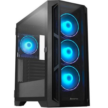 Obrázek CHIEFTEC skříň APEX, E- ATX, 1x USB- C 3.2, 2x USB 3.0, 4x 120mm ARGB Fan, ARGB Hub, černá