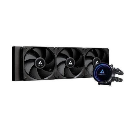 Obrázek CHIEFTEC vodní chlazení CPU Iceberg 360 Dark, 3 x 120mm, ARGB vodní blok, LGA1851, AM5, černá