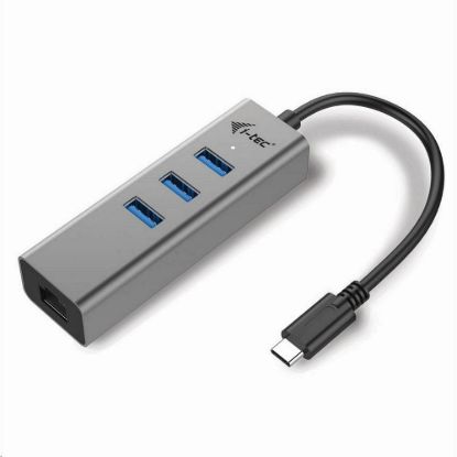 Obrázek i- tec USB- C Metal 3- portový HUB s Gigabit Ethernet adapterem