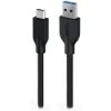 Obrázek GENIUS nabíjecí kabel ACC- A2CC- 3A, 100cm, USB- A na USB- C, 3A, QC3.0, opletený, černý