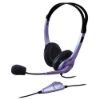 Obrázek GENIUS sluchátka s mikrofonem HS- 04S, drátové, 3.5mm Jack, fialová