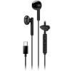 Obrázek GENIUS sluchátka HS- M366 headset, mikrofon, USB- C, rotáční klip, černá