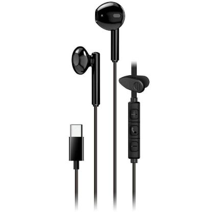 Obrázek GENIUS sluchátka HS- M366 headset, mikrofon, USB- C, rotáční klip, černá