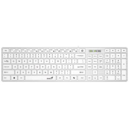 Obrázek Genius Klávesnice Slimstar 126, Drátová USB, CZ+SK layout, Copilot klávesa, Bílá