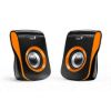 Obrázek GENIUS repro SP- Q180 Orange, 2.0, 6 W, USB napájení, 3, 5" jack, černo- oranžové
