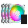 Obrázek Cooler Master ventilátor MasterFan MF120 Halo 3in1 White, 3 x 120mm, ARGB, bílá