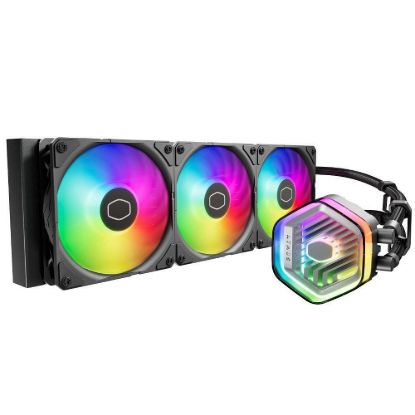 Obrázek Cooler Master vodní chladič MasterLiquid 360 Atmos ARGB, 3 x 120mm, LGA1851, AM5, černá