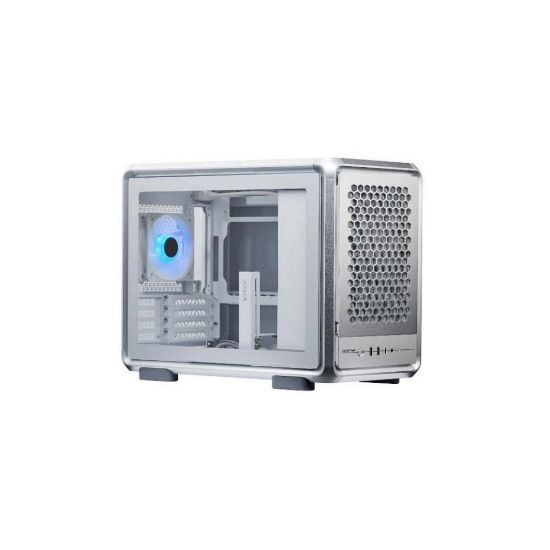 Obrázek Cooler Master case MasterFrame 400 Mesh Silver, mATX, Průhledná bočnice, 1x 120 mm ARGB Fan, Střibrná