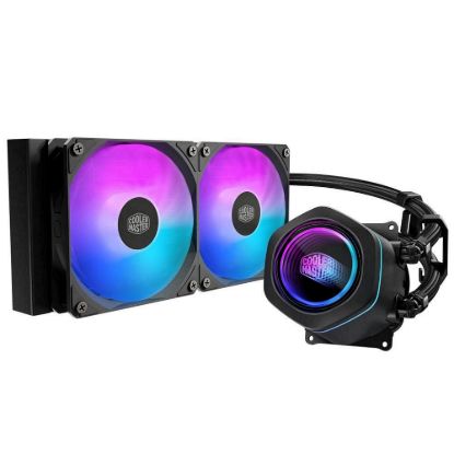 Obrázek Cooler Master vodní chladič MasterLiquid Core Nex Digital 240 Black ARGB, 2x 120mm, ARGB, LGA1851, AM5, Černá