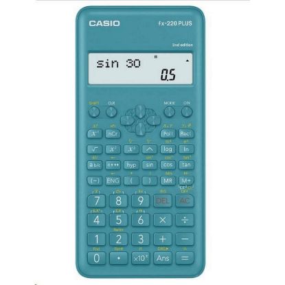 Obrázek CASIO kalkulačka FX 220 PLUS 2E, modrá, školní, desetimístná