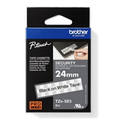 Obrázek BROTHER TZESE5 - kazeta TZ šířky 24mm, laminovaná TZE- SE5, bílá plombovací páska