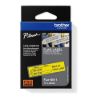 Obrázek BROTHER FLe- 6511 předřezané štítky - černá na žluté, 21 mm šířka