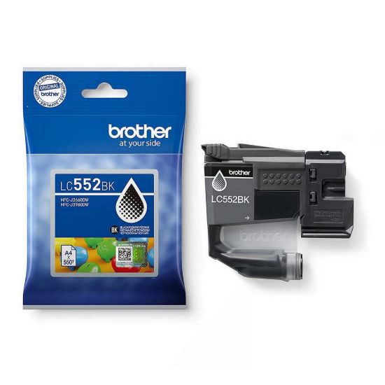 Obrázek BROTHER INK LC- 552BK - black - cca 550stran, pro MFC- J3660 MFC- J3960
