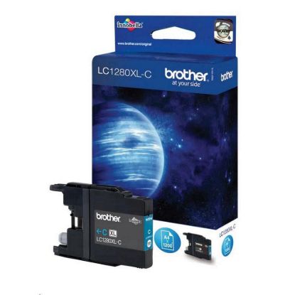 Obrázek BROTHER INK LC- 1280XLC, azurový inkoust pro MFC- J6910DW, 1 200 str.