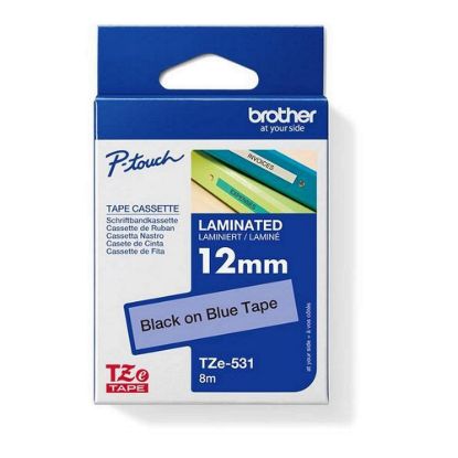 Obrázek BROTHER TZE531 - kazeta TZ šířky 12mm, laminovaná TZE- 531, modrá/ černé písmo