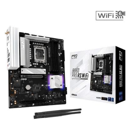 Obrázek ASRock MB Sc LGA1851 B860 Pro RS WiFi, Intel B860, 4xDDR5, 1xDP, 1xHDMI, WiFi, ATX