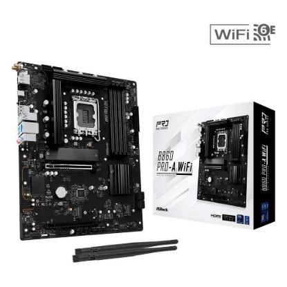Obrázek ASRock MB Sc LGA1851 B860 Pro- A WiFi, Intel B860, 4xDDR5, 1xDP, 1xHDMI, WiFi, ATX