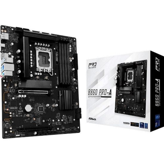 Obrázek ASRock MB Sc LGA1851 B860 Pro- A, Intel B860, 4xDDR5, 1xDP, 1xHDMI, ATX