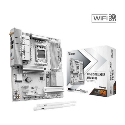 Obrázek ASRock MB Sc AM5 B850M Challenger WiFi WHITE, AMD B850, 4xDDR5, 1xHDMI, WiFi, mATX