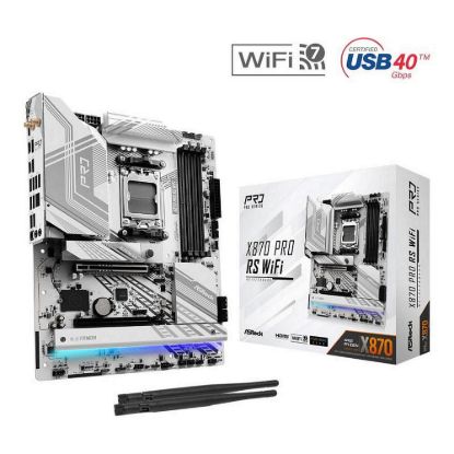Obrázek ASRock MB Sc AM5 X870 PRO RS WIFI, AMD X870, 4xDDR5, 1xHDMI, 2xUSB4, WI- FI