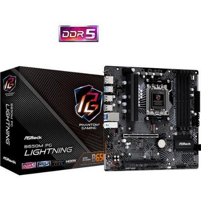 Obrázek ASRock MB Sc AM5 B650M PG LIGHTNING, AMD B650, 4xDDR5, 1xDP, 1xHDMI, mATX