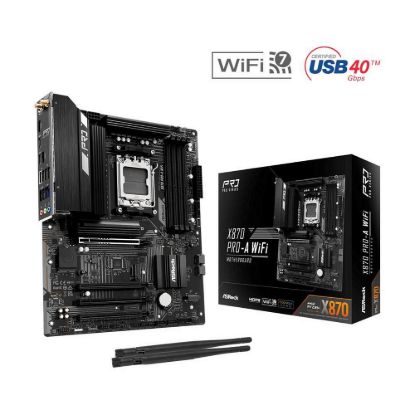 Obrázek ASRock MB Sc AM5 X870 PRO- A WIFI, AMD X870, 4xDDR5, 1xHDMI, 2xUSB4, WI- FI
