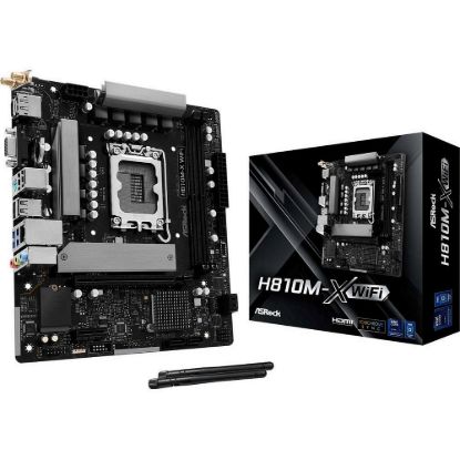 Obrázek ASRock MB Sc LGA1851 H810M- X WIFI, Intel H810, 2xDDR5, 1xDP, 1xHDMI, 1xVGA, WiFi, mATX