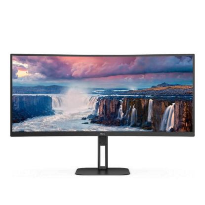 Obrázek AOC MT VA LCD WLED 34" CU34V5C/ BK - VA panel, 3440 x 1440, HDMI, DP, USB, USB- C, nast. vyska, repro, zakriven