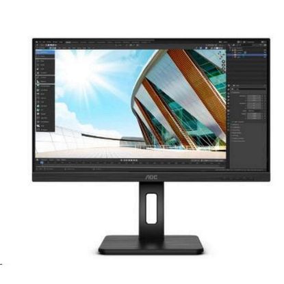 Obrázek AOC MT IPS LCD WLED 23, 8" Q24P2Q - IPS panel, 2560 x 1440, D- Sub, HDMI, DP, USB, repro, pivot