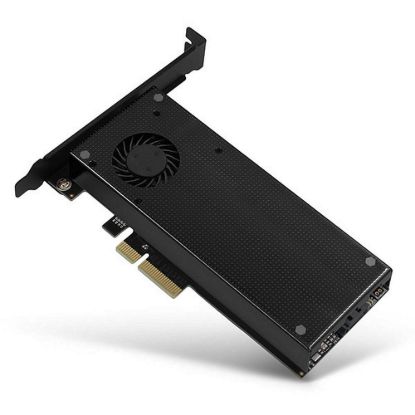 Obrázek AXAGON PCEM2- DC, PCIe x4 - M.2 NVMe M- key + SATA B- key slot adaptér, chladič, LP