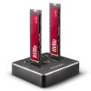 Obrázek AXAGON ADSA- M2C, USB- C 3.2 Gen 2 - 2x M.2 NVMe SSD CLONE MASTER dokovací stanice