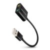 Obrázek AXAGON ADA- 12, USB 2.0 - externí zvuková karta, 48kHz/ 16- bit stereo, kovová, kabel USB- A 15 cm