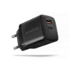 Obrázek AXAGON ACU- PQ20, nabíječka do sítě 20 W, 2x port (USB- A + USB- C), PD3.0/ PPS/ QC4+/ AFC/ Apple, černá