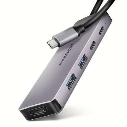 Obrázek AXAGON HMC- 5H60, USB 5Gbps hub, porty 2x USB- A, 1x USB- C, HDMI 4k/ 60, PD 100 W, kabel USB- C 15cm