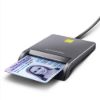 Obrázek AXAGON CRE- SM3T, USB- A FlatReader čtečka kontaktních karet Smart card (eObčanka), kabel 1.3m