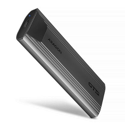 Obrázek AXAGON EEM2- GTS2, USB- C 10Gbps - M.2 NVMe & SATA SSD kovový THIN box, bezšroubkový