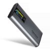 Obrázek AXAGON EEM2- SD2, USB- C 10Gbps externí box s displejem pro M.2 NVMe/ SATA SSD, bezšroubkový, stříbrný