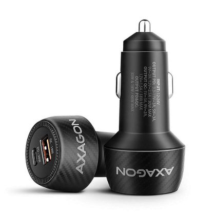 Obrázek AXAGON PWC- PQ48 nabíječka do auta 48 W, USB- A + USB- C, PD3.0/ PPS/ QC4+/ SFC/ Apple