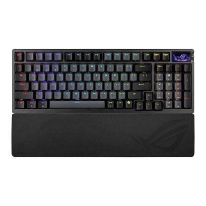 Obrázek ASUS klávesnice ROG Azoth 96 HE, Mechanická, Bezdrátová, BT, RF 2.4GHz, US, černá
