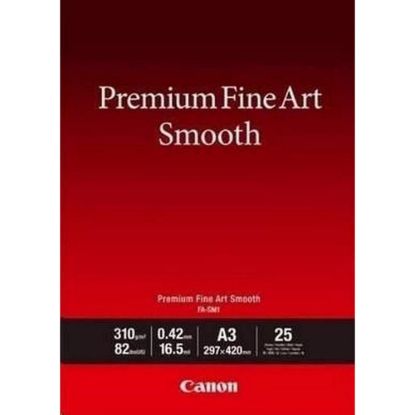 Obrázek Canon fotopapír Premium Fine Art Smooth, FA- SM2, matný, A3+, 310 g/ m, 25 ks