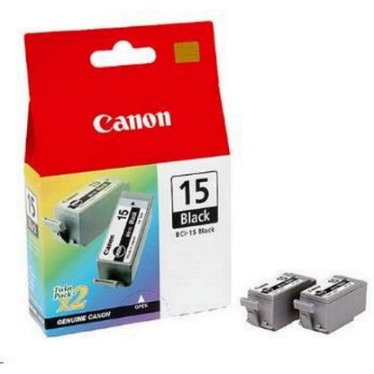 Obrázek Canon CARTRIDGE BCI- 15BK černá TWIN- PACK pro i70, i80, iP90, Bubble Jet i70, i80 (390 str.)