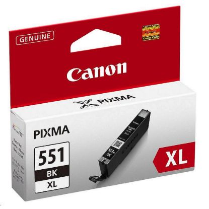 Obrázek Canon CARTRIDGE CLI- 551BK XL černá pro Pixma iP, Pixma iX, Pixma MG a Pixma MX 6850, 725x, 925, 8750 (1130 str.)