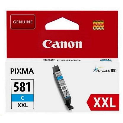 Obrázek Canon CARTRIDGE CLI- 581XXL azurová pro PIXMA TS615x, TS625x, TS635x, TR7550, TS815x (820str.)