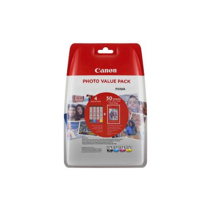 Obrázek CANON CARTRIDGE CLI- 571 C/ M/ Y/ BK MULTI- PACK SEC pro MG575x, MG68x, MG775x, TS505x, TS605x, TS805x, TS905x