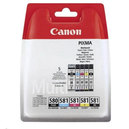 Obrázek Canon CARTRIDGE PGI- 580/ CLI- 581 BK/ CMYK MultiPack pro PIXMA TS615x, TS625x, TS635x, TS815x, TS825x (200 str.)