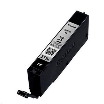 Obrázek CANON CARTRIDGE CLI- 571BK XL černá pro PIXMA MG575x, MG685x, MG775x, TS505x, TS605x, TS805x, TS905x (5565 str.)