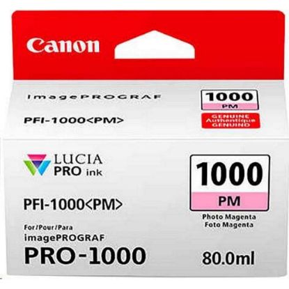 Obrázek Canon CARTRIDGE PFI- 1000 PM photo purpurová pro ImagePROGRAF PRO- 1000 (374 str.)