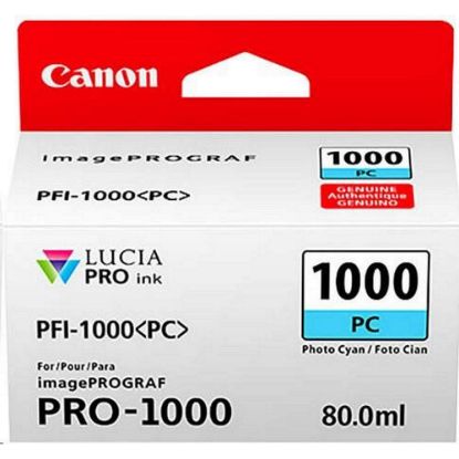 Obrázek Canon CARTRIDGE PFI- 1000PC photo azurová pro ImagePROGRAF PRO- 1000 (600 str.)