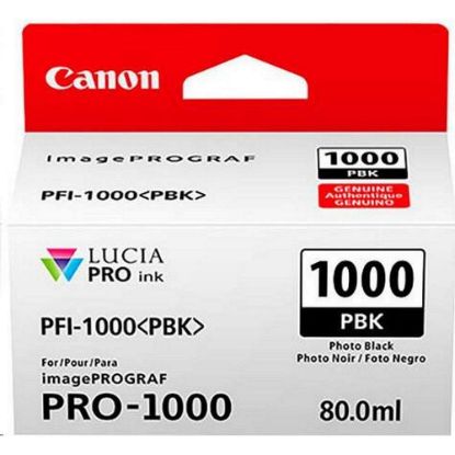 Obrázek Canon CARTRIDGE PFI- 1000PBK photo černá pro ImagePROGRAF PRO- 1000 (256 str.)